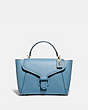 COACH®,COURIER CARRYALL,Leather,Large,Brass/Pacific Blue,Front View