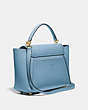 COACH®,COURIER CARRYALL,Leather,Large,Brass/Pacific Blue,Angle View
