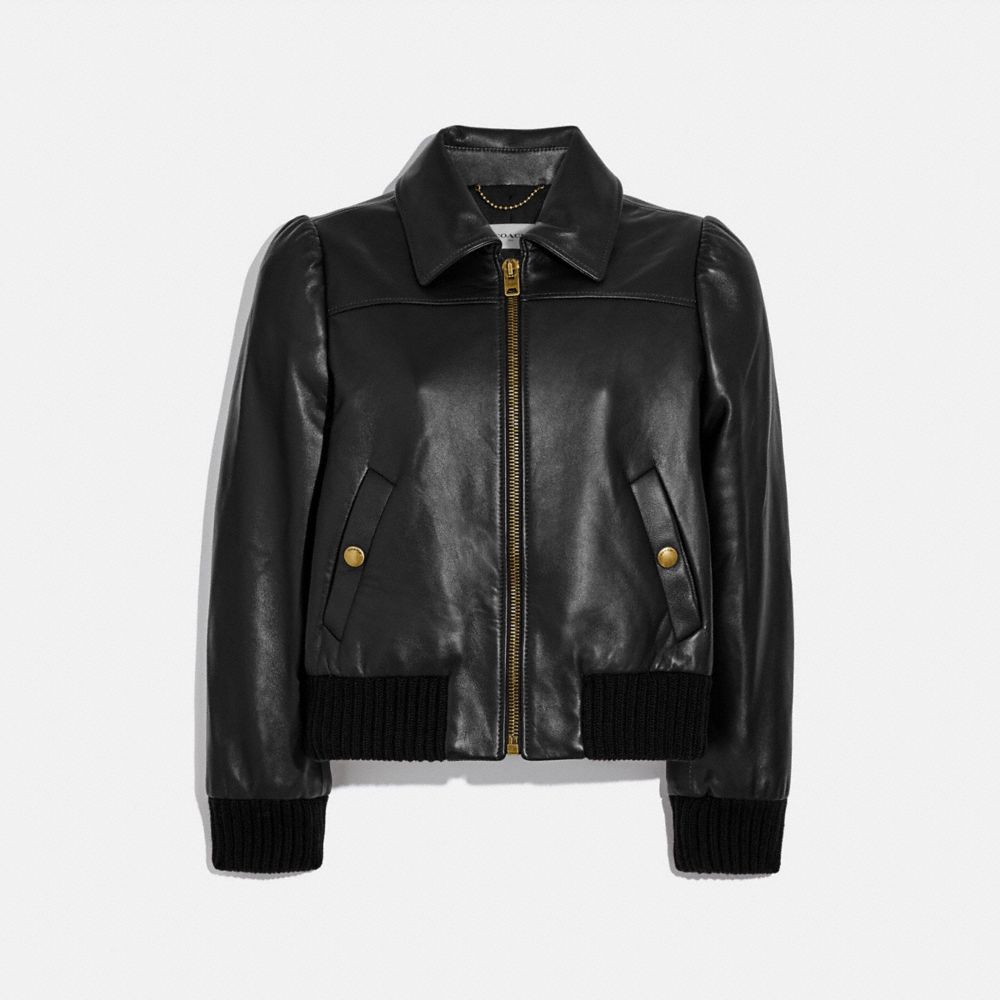 COACH® | Leather Tailored Bomber Jacket