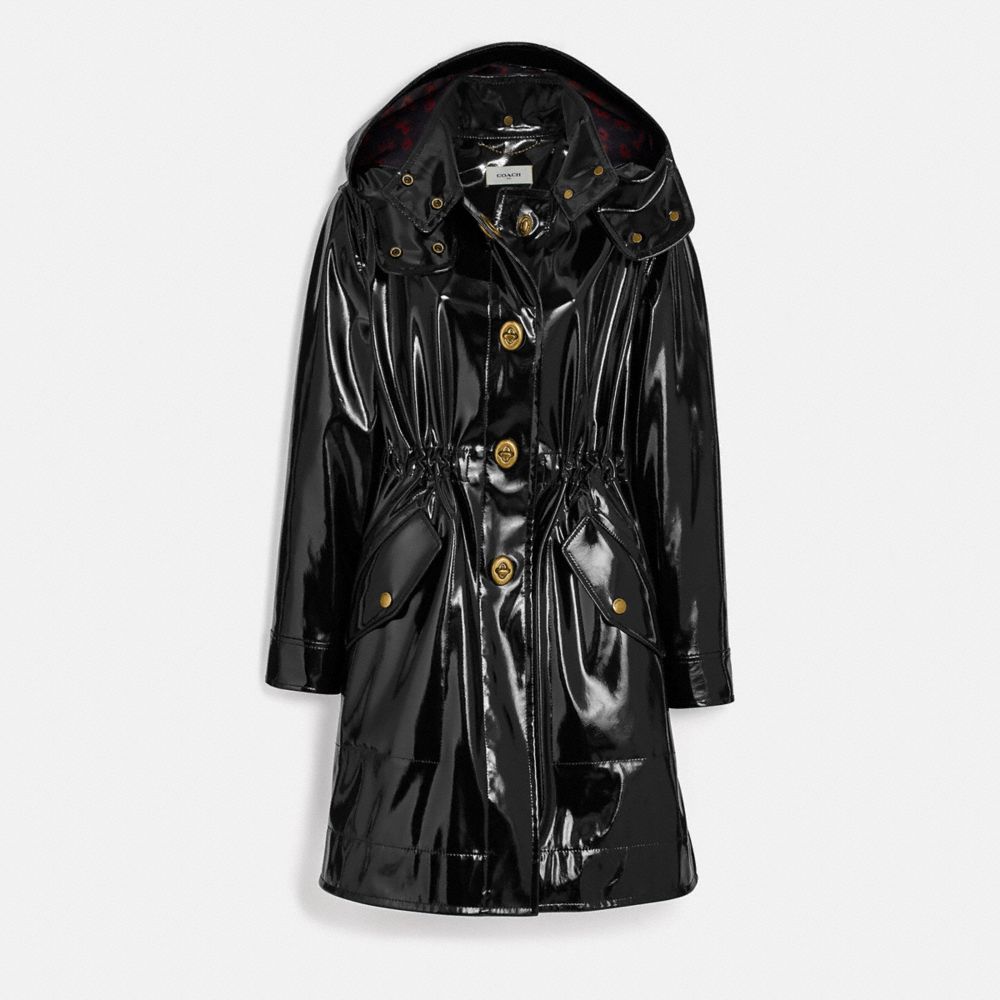 COACH Raincoat With Horse And Carriage Print Lining