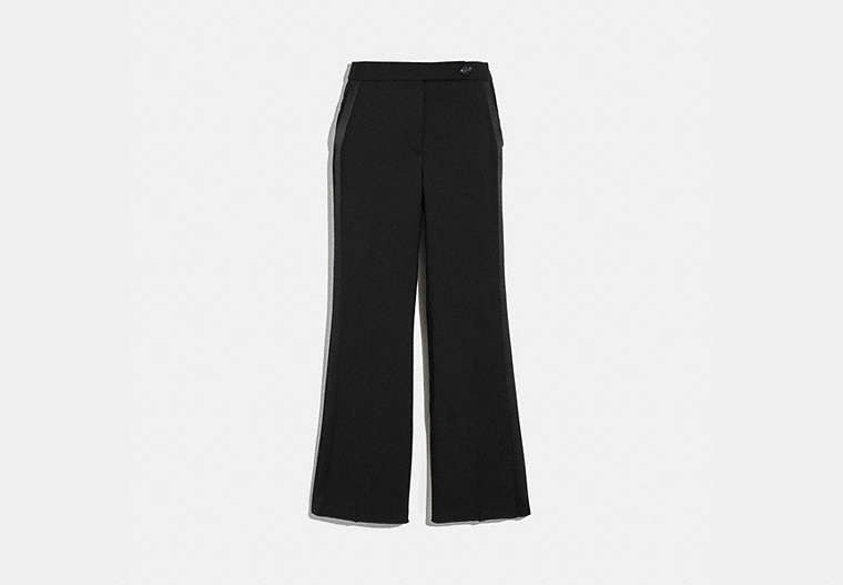 COACH®,TUXEDO FLARE TROUSERS,Mixed Material,Black,Front View