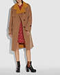 COACH®,OVERSIZED STORM FLAP COAT,wool,Camel/Yellow,Scale View