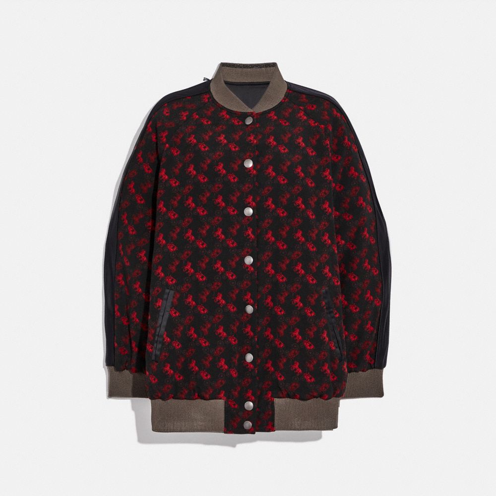 Auth Louis Vuitton Men's Reversible Monogram Stadium Jacket