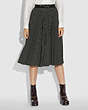 COACH®,MICRO DOT PLEATED SKIRT,Mixed Material,Black,Scale View