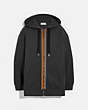 COACH®,HORSE AND CARRIAGE ZIP HOODIE,cotton,Black,Front View