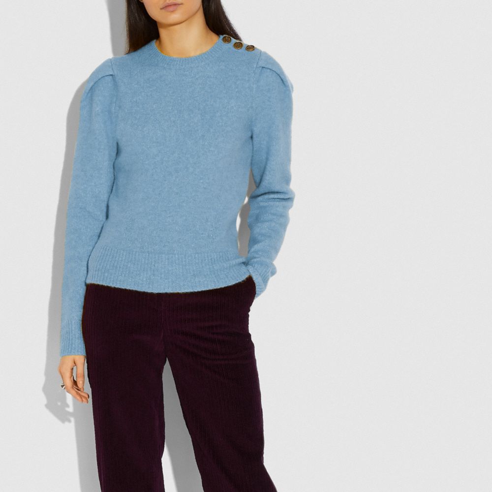 COACH®,Full Sleeve Crewneck Sweater,,Scale View