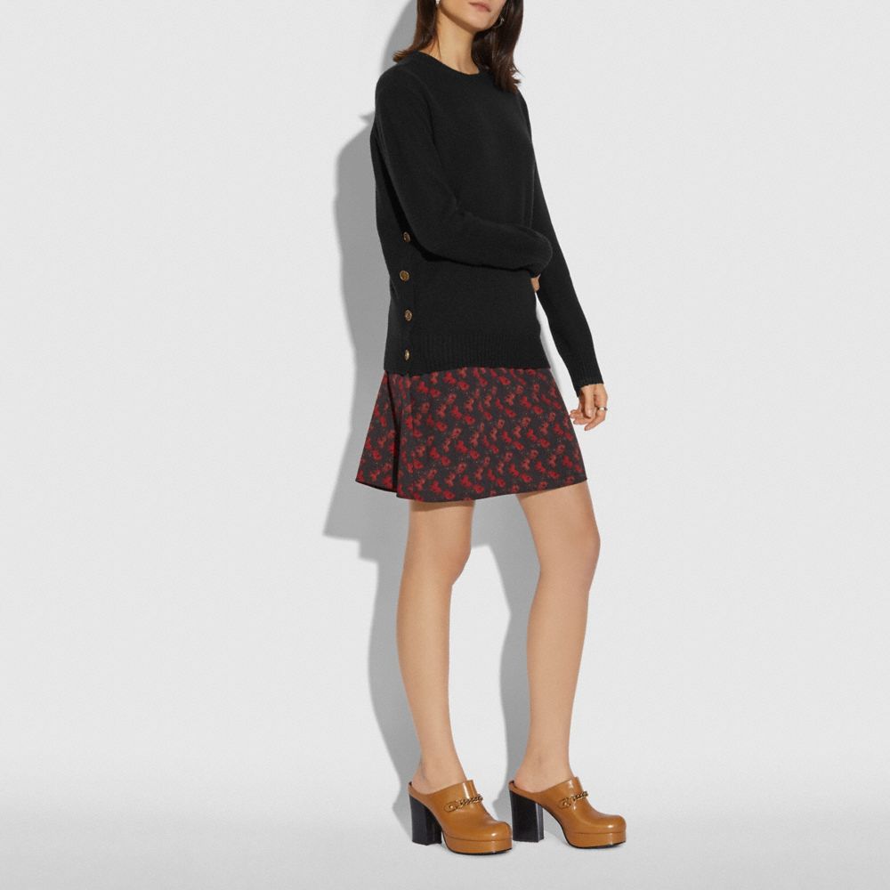 COACH®,Horse And Carriage Print Sweater Dress,,Scale View