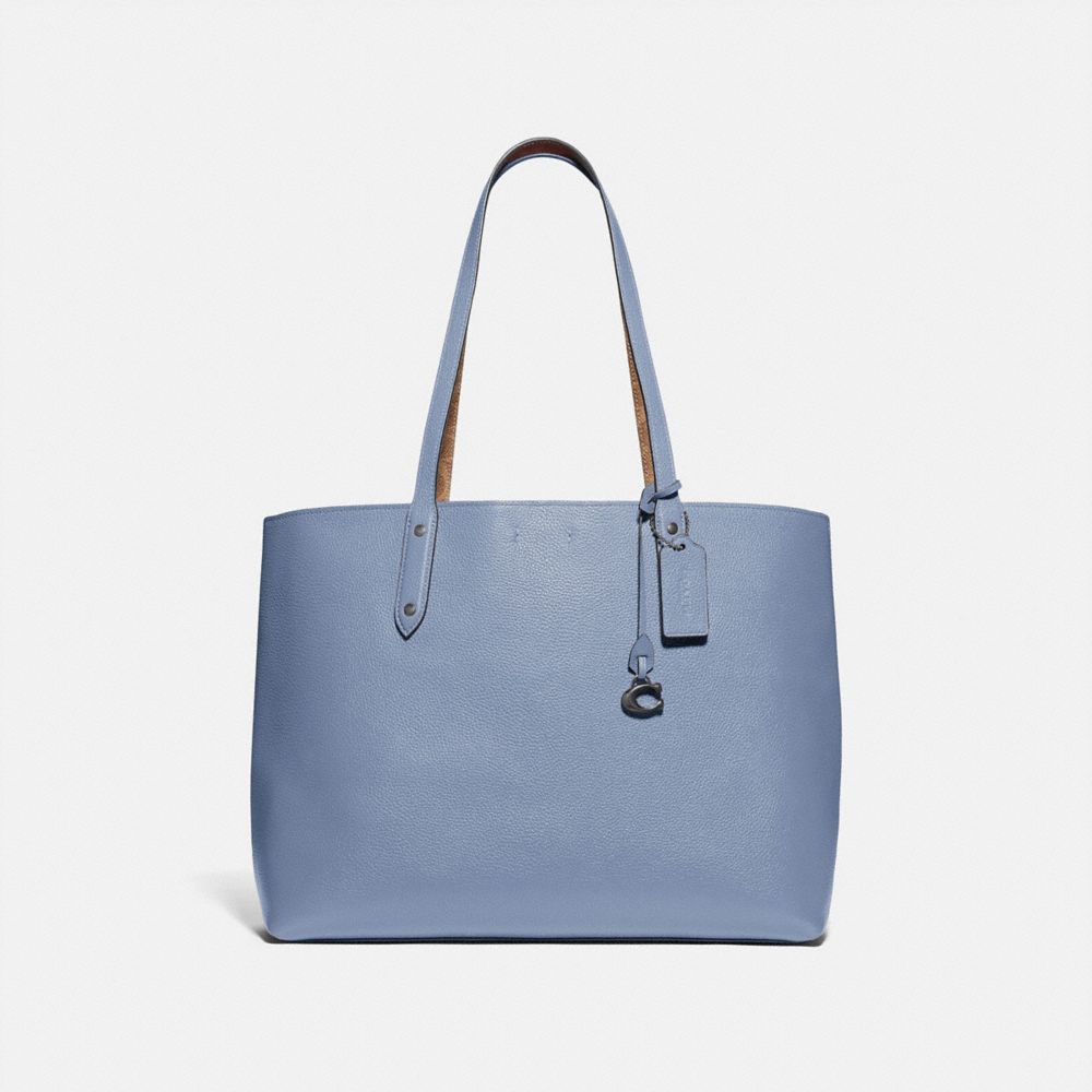 COACH Central Tote With Signature Canvas Blocking