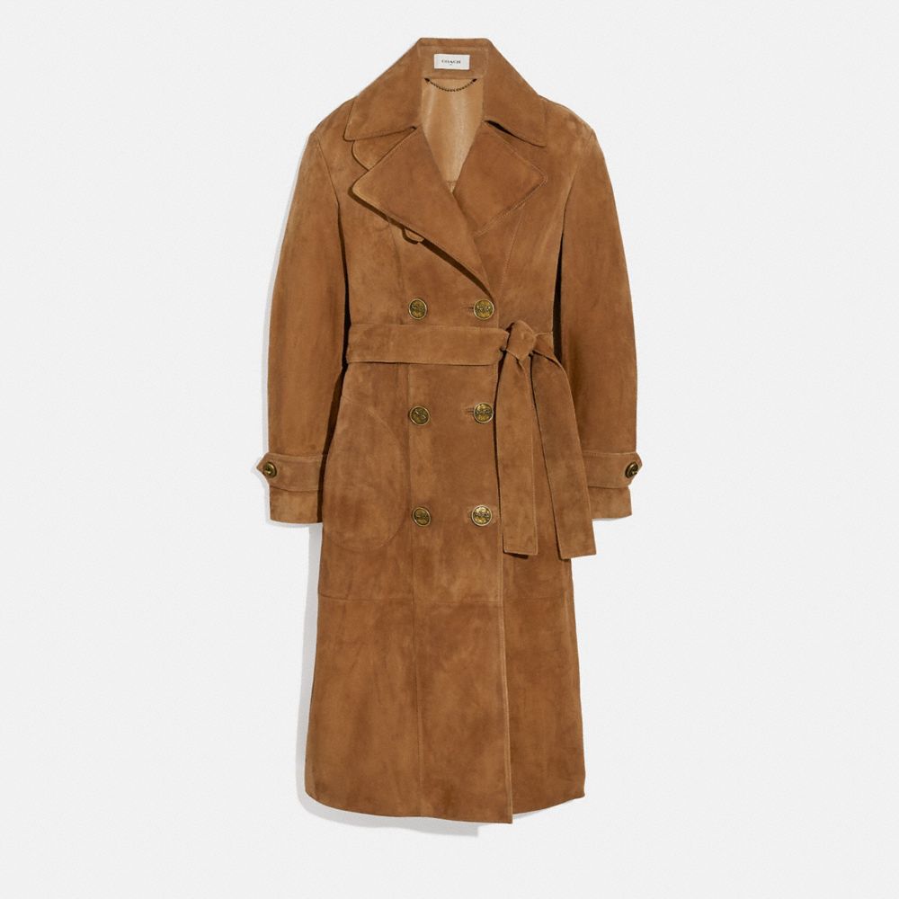 COACH GB Suede Trench Coat