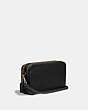 COACH®,KIRA CROSSBODY BAG,Pebbled Leather,Mini,Brass/Black,Angle View