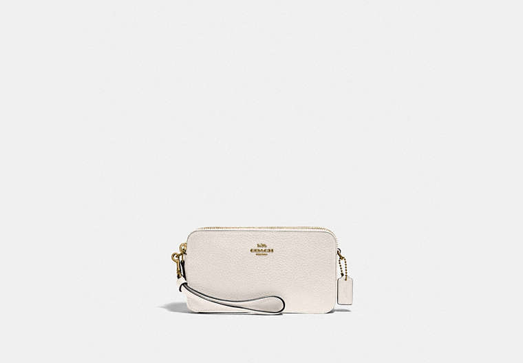 COACH®,KIRA CROSSBODY BAG,Pebbled Leather,Mini,Brass/Chalk,Front View image number 0