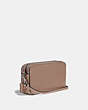COACH®,KIRA CROSSBODY BAG,Pebbled Leather,Mini,Light Antique Nickel/Taupe,Angle View