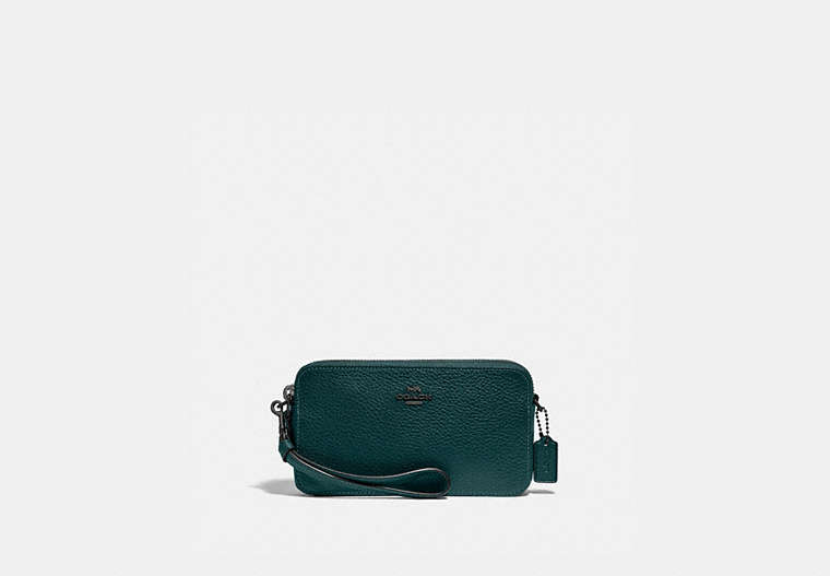 COACH®,KIRA CROSSBODY BAG,Mini,Pewter/Forest,Front View