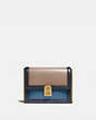COACH®,HUTTON BELT BAG IN COLORBLOCK,Leather,Brass/Lake Multi,Front View