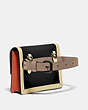 COACH®,HUTTON BELT BAG IN COLORBLOCK,Leather,Pewter/Taupe Multi,Angle View