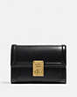 COACH®,HUTTON WALLET,Leather,Brass/Black,Front View