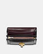 COACH®,HUTTON WALLET,Leather,Brass/Black,Inside View,Top View