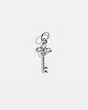 COACH®,COLLECTIBLE SKELETON KEY CHARM,Sterling Silver,Silver,Front View