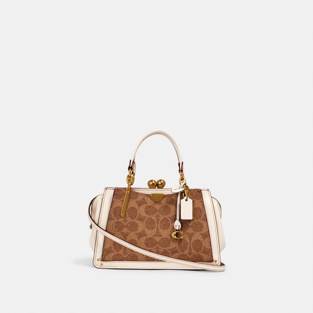 Coach dreamer 21 in hot sale signature canvas with whipstitch