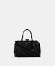 COACH®,KISSLOCK DREAMER 21 WITH QUILTING AND RIVETS,Leather,Medium,Pewter/Black,Front View