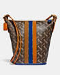 Duffle 24 With Horse And Carriage Print And Varsity Stripe