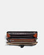 COACH®,HUTTON WALLET IN COLORBLOCK,Leather,Pewter/Black Multi,Inside View,Top View