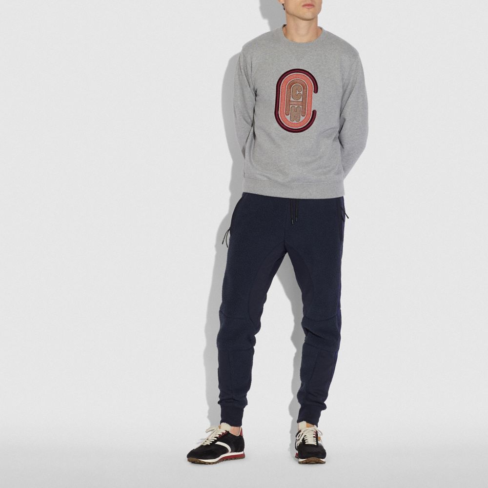 COACH®,COACH SWEATSHIRT,cotton,HEATHER GREY,Scale View