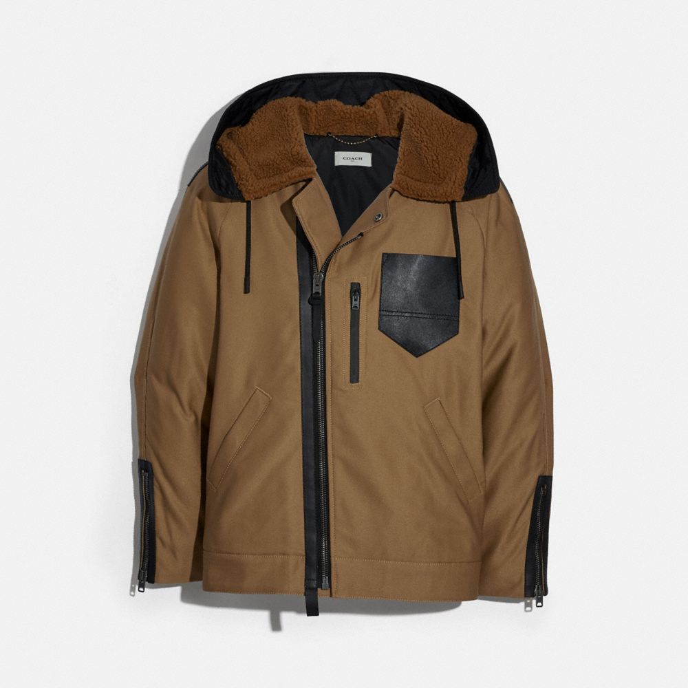 COACH®: Hooded Military Jacket