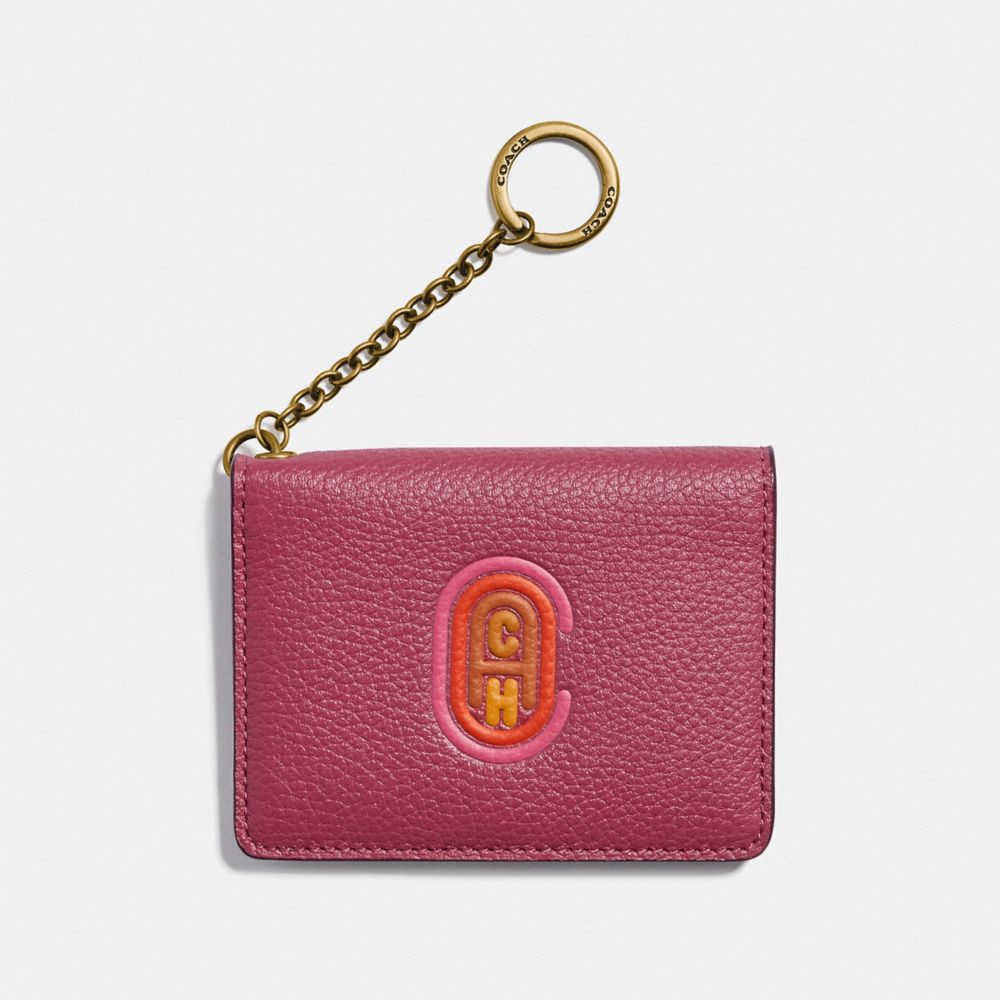 Coach keyring card case new arrivals