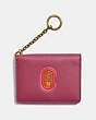 Key Ring Card Case With Coach Patch