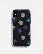 COACH®,IPHONE X/XS CASE WITH ROSE PRINT,Plastic,Multi,Front View