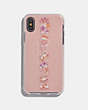COACH®,IPHONE XR CASE WITH FLORAL COACH,Plastic,Blossom,Front View