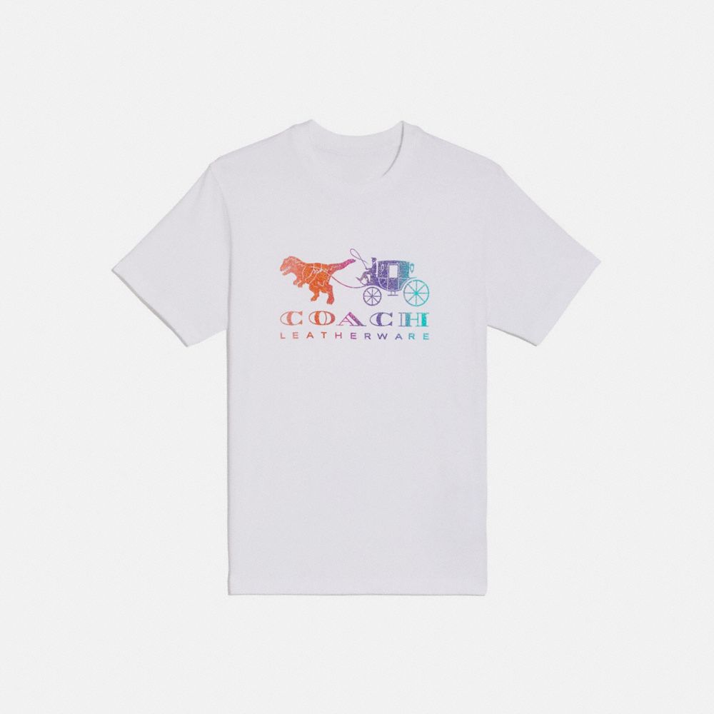 Rainbow Rexy And Carriage T Shirt