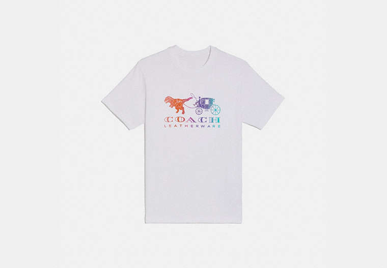 T-shirt avec graphisme Rexy et chariot arc-en-ciel