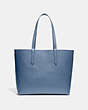 COACH®,HIGHLINE TOTE WITH REXY AND CARRIAGE,Pebble Leather,Large,V5/Stone Blue Multi,Back View