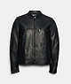 COACH®,LEATHER RACER JACKET,n/a,Black,Front View