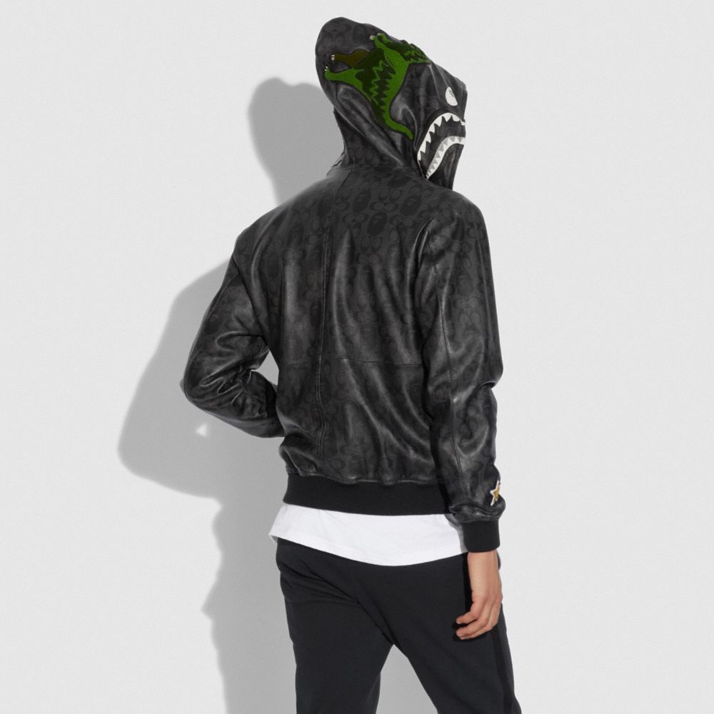 COACH®: Bape X Coach Shark Leather Jacket