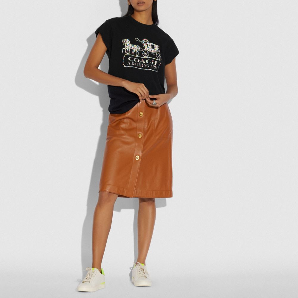 COACH®,T-SHIRT BAPE X COACH,coton,Noir,Scale View