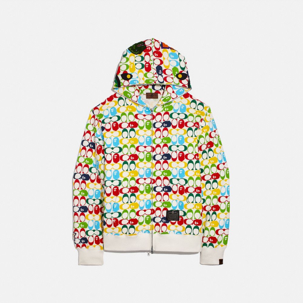 COACH®: Bape X Coach Shark Full Zip Hoodie