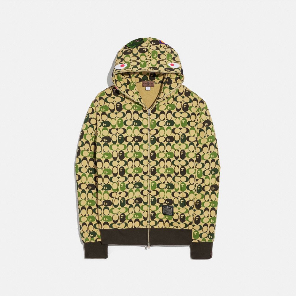 COACH®: Bape X Coach Shark Full Zip Hoodie