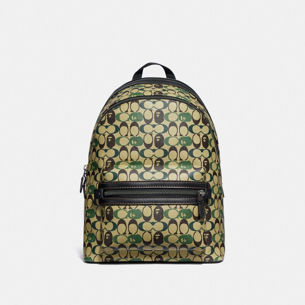 COACH®: Bape X Coach Academy Backpack In Signature Canvas With Ape 