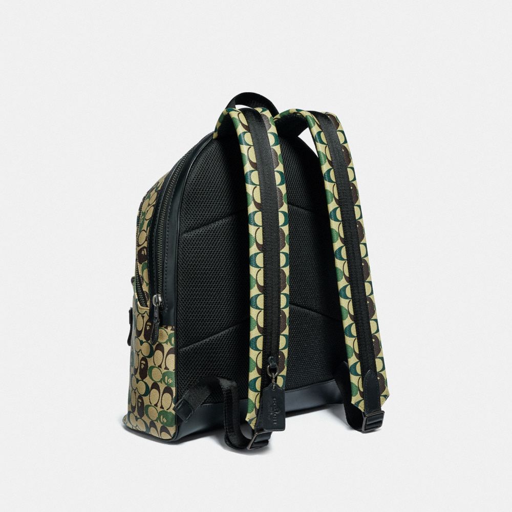 COACH®: Bape X Coach Academy Backpack In Signature Canvas With Ape