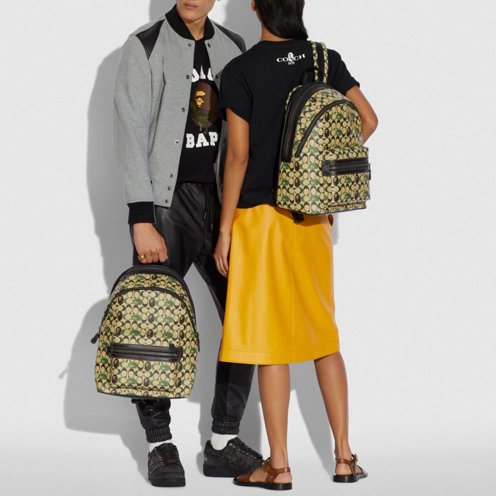 COACH®: Bape X Coach Academy Backpack In Signature Canvas With Ape