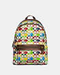 COACH®,BAPE X COACH ACADEMY BACKPACK IN SIGNATURE CANVAS WITH APE HEAD,Signature Coated Canvas/Coated Canvas,X-L...,OL/Color Multi,Front View