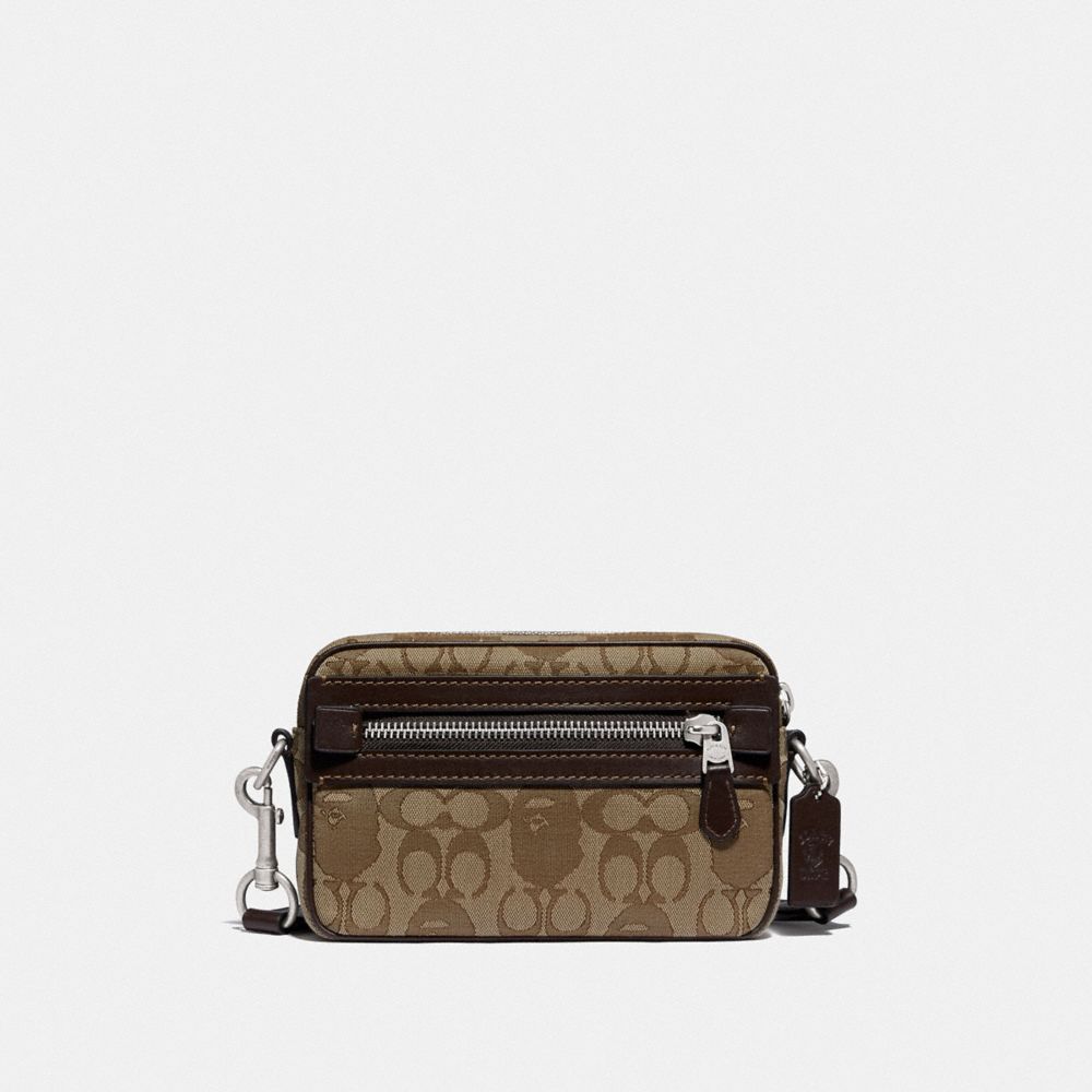 Sac à bandoulière Bape X Coach Academy en jacquard signature avec tête de singe