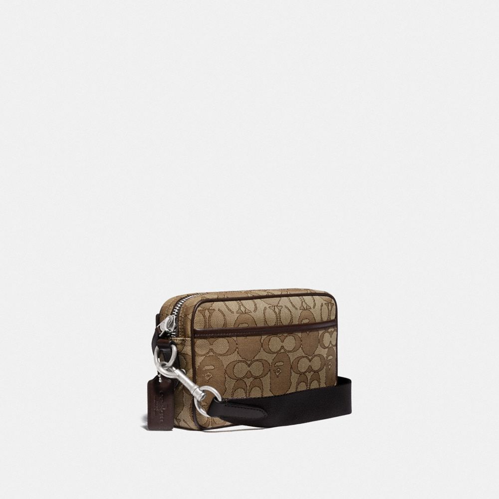 Sac à bandoulière Bape X Coach Academy en jacquard signature avec tête de singe