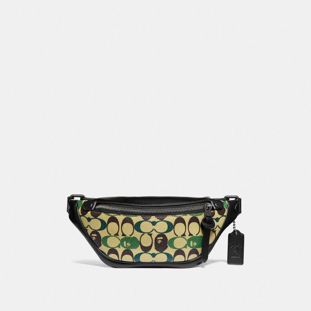 COACH®: Bape X Coach Rivington Belt Bag 7 In Signature Canvas With 