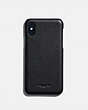 COACH®,IPHONE 11 CASE,Leather,Black,Front View