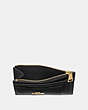 COACH®,LARGE CARD CASE,Leather,Gold/Black,Inside View,Top View