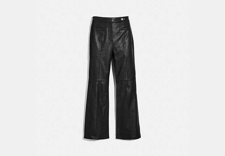 Leather Flare Trousers